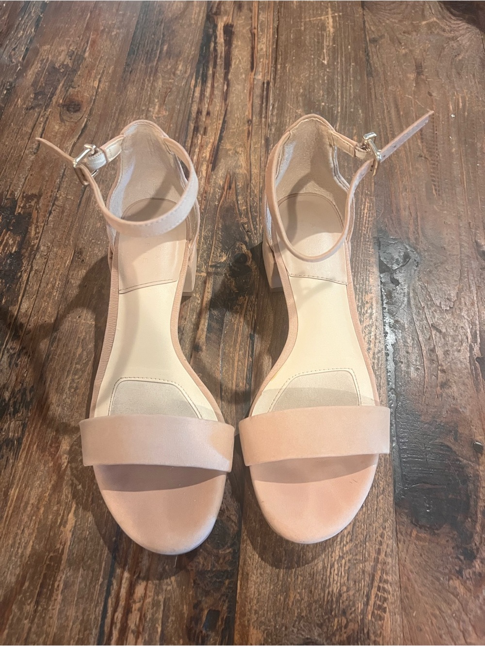 Alex Marie tan Ankle-Strap Block Heels size 7